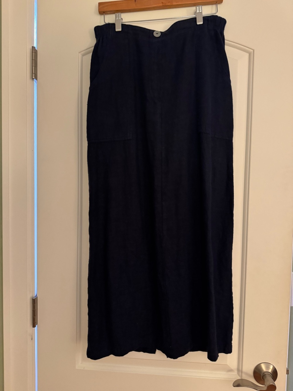 Mishi wearable Linen Maxi Skirt with Button Waist